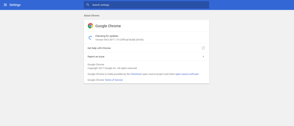 Google Chrome Update