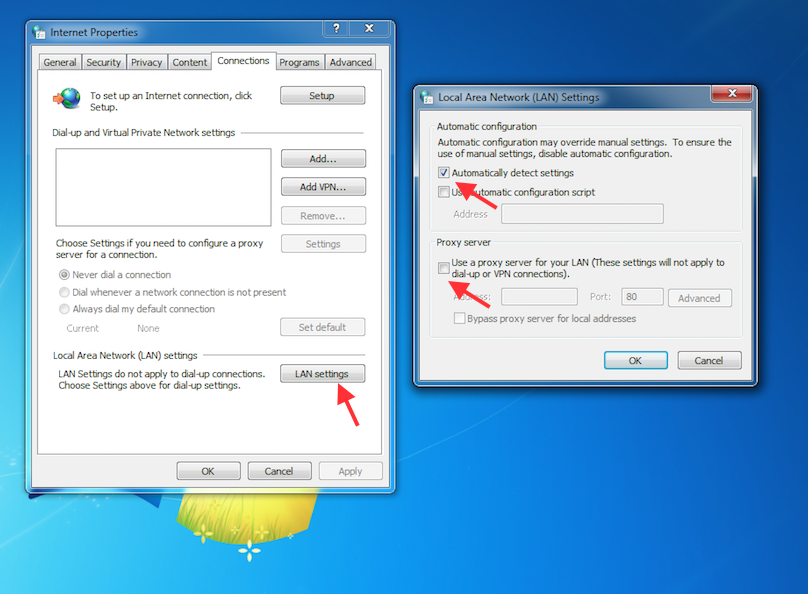 LAN Settings Windows