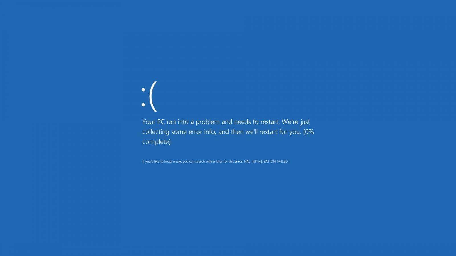 Blue Screen Of Death Screenshot