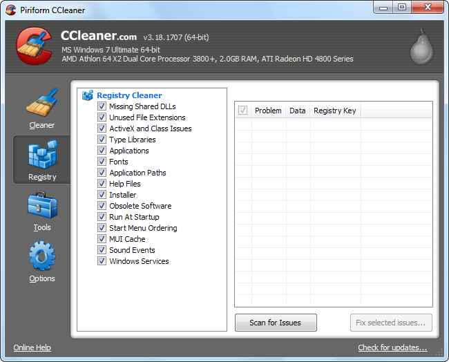 Run CCleaner Program