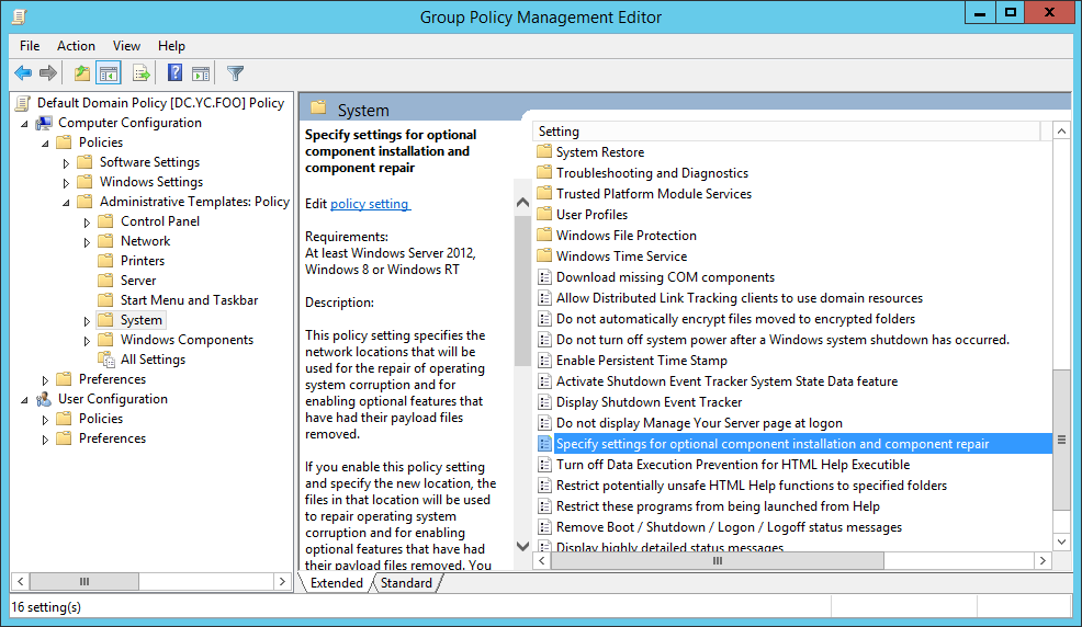 Configure Group Policy